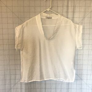 Cut Loose White Short Sleeve Top